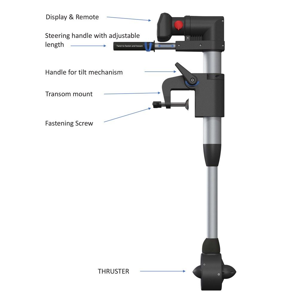 ThrustMe Kicker - Integrated Battery Electric Outboard Motor
